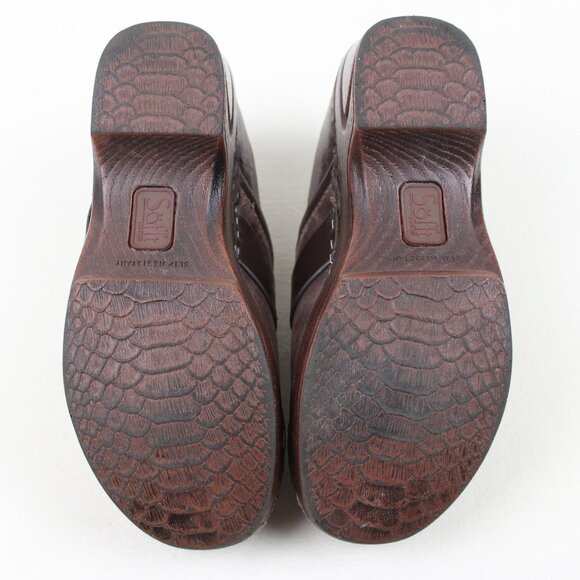 SOFFT Berit Chunky Heel Leather Clogs - Picture 11 of 16